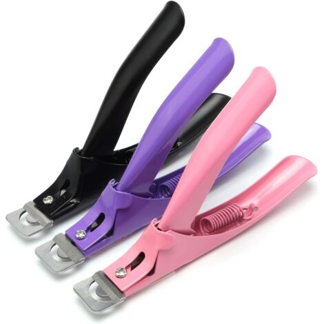 3 Pièces Ongle Acrylique False Nail Clipper,Faux Coupeongles en Acier Inoxydable Nail Tips Cutter Trimmer Manicure Pedicure,