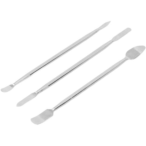 3 Pièces Outil de Réparation Métallique à 2 Extrémités pour Démontage Téléphone, Tablette, Ordinateur Portable