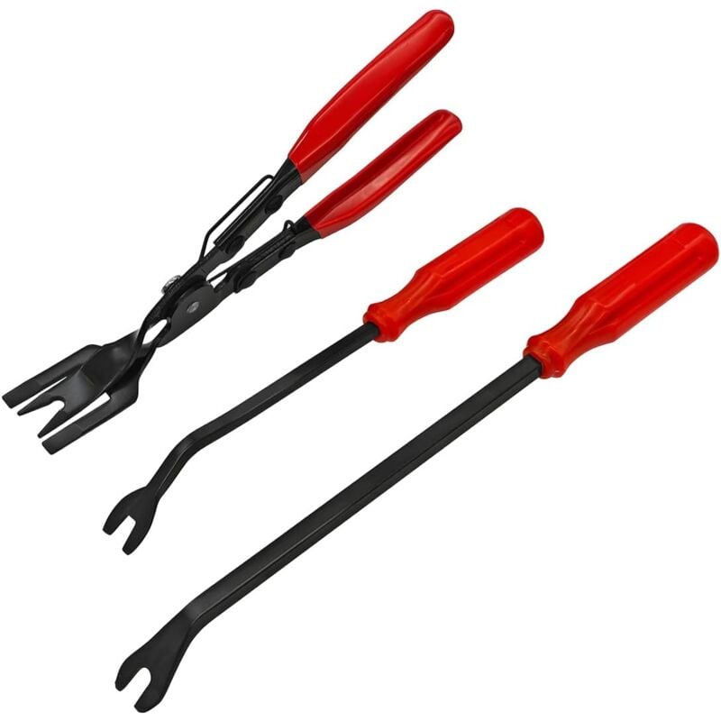 3 Pièces Outil Demontage Garniture Voiture, Pince à Dégrafer, Kit De Pinces à Dégrafer pour ôter Les Rivets Et Clips De Fixation, Pince à Degrafer