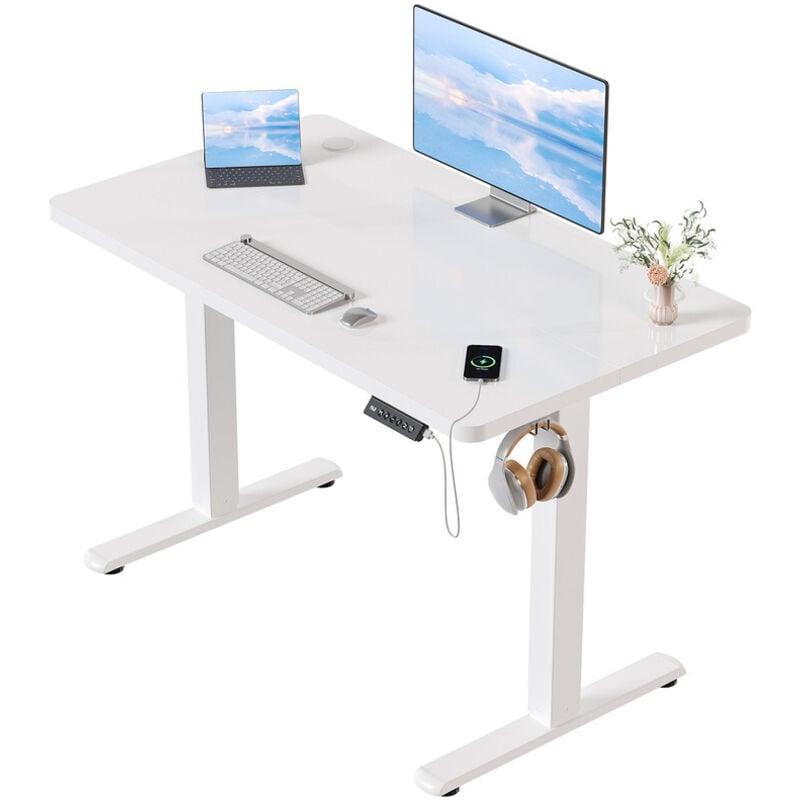Bureau assis debout Disponible pour bureau ou jeux table réglable en hauteur longueur 100cm × largeur 60cm noir Devoko