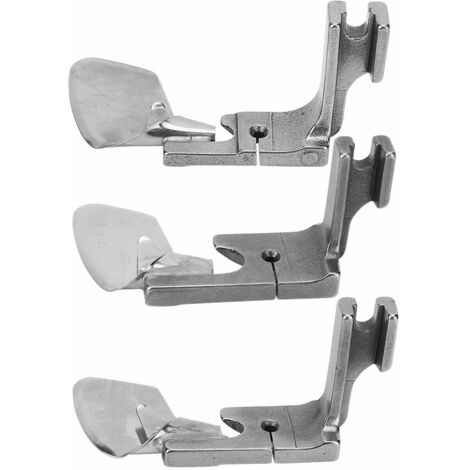 3 Pièces Pieds Ourleur en Acier 1/8, 3/16, 1/4 pour Machine à Coudre Plate à Aiguille Simple