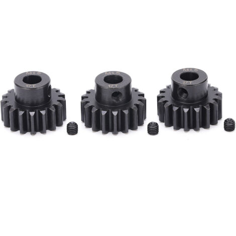 3 pièces Pignon Moteur Acier M1.5 17T Arbre 8mm pour Voiture RC 1/6 1/5 Moteur Brushless