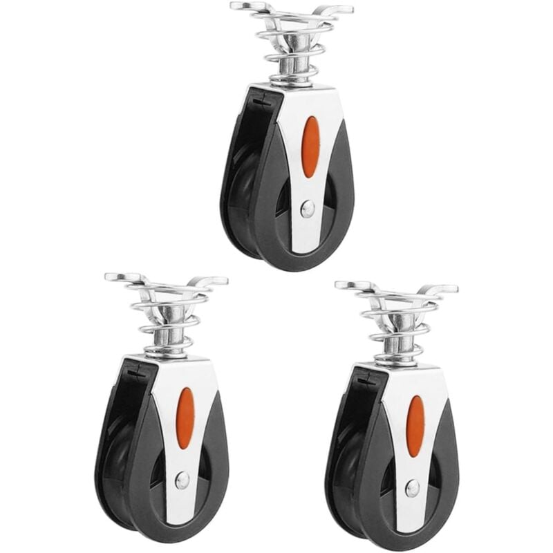 3 Pièces Pince à Corde Accessoires pour Voiliers Poulie à Roulement Rotatif Appareil pour Voilier -câble Marin Poulie Simple Palier Faire Tourner