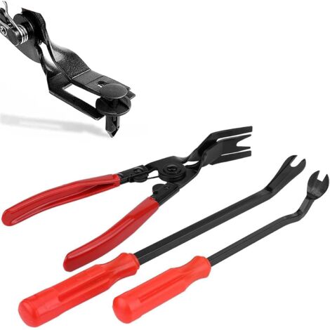 3 Pièces Pince à Retirer Les Clips, Acier Carbone, Poignée Antidérapante, Pour Panneau Porte Tableau Bord