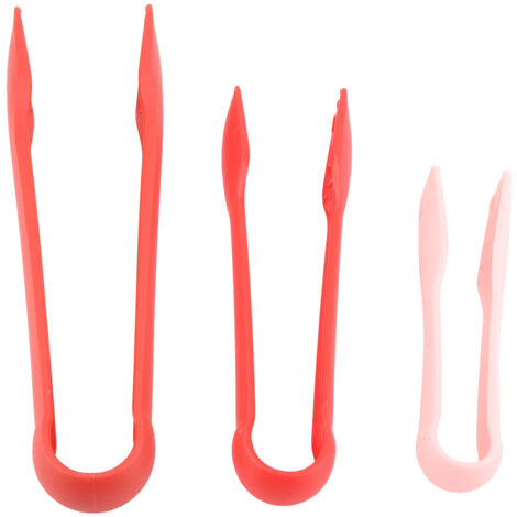 3 Pièces Pinces à Pain en Plastique Multifonction pour Cuisine et Pâtisserie (Rouge)