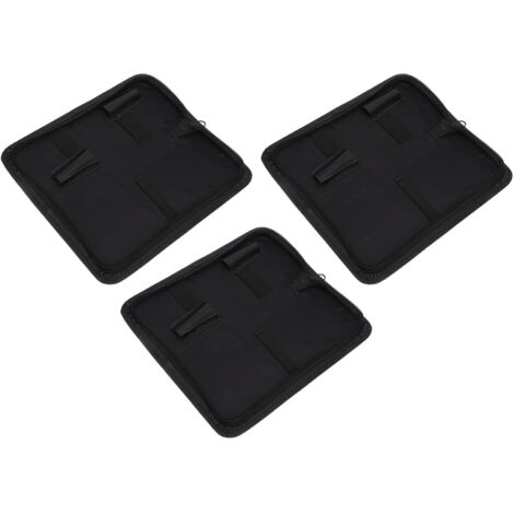 3 pièces Pochette Porte-Ciseaux Grande Capacité Léger Portable Noir pour Salon Coiffure