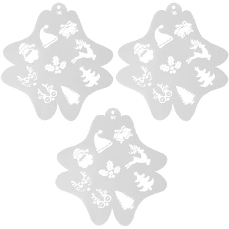 3 Pièces Pochoirs à Peinture Visage Creux, Modèles Corps pour Enfants, Art Corporel Noël, Stencils Visage