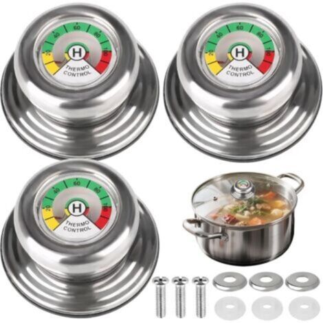 3 Pièces Poignée Couvercle Casserole, Pour AMC Boutons de Couvercle Poele, Compatible Avec les Ustensiles de Cuisine à Filetage de 5 mm