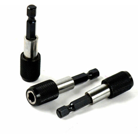 3 Pièces Porte Embout Magnetique, 1/4" 60mm Porte Embout Visseuse a choc, pour cloison sèche et enfoncer des vis à montage rapide dans des plaques de plâtre