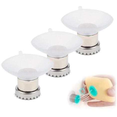 3 pièces Porte-Savon Ventouse Magnétique pour Douche, Support Sans Bouteille en Acier Inoxydable pour Salle de Bain et Cuisine