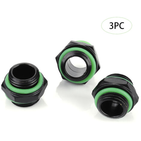 3 pièces raccord fileté hexagonal G1/4 avec joint d'étanchéité pour système de refroidissement PC eau