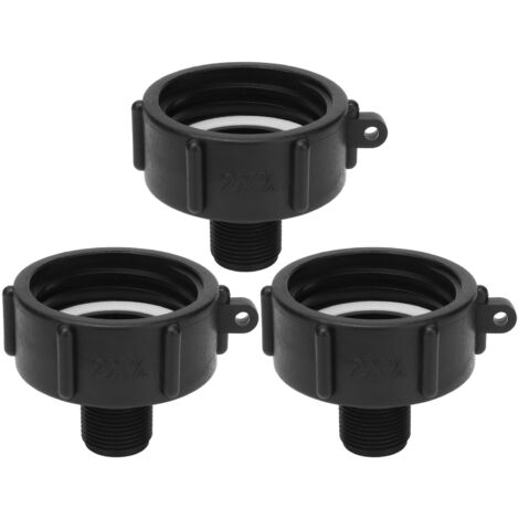 3 Pièces Raccord Réservoir IBC Filetage G3/4 ABS Plastique Adaptateur de Vidange Valve de Remplacement Accessoire S60x6