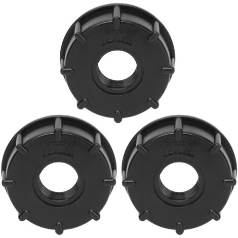 3 Pièces Raccord Réservoir IBC Filetage Moyen Adaptateur de Vidange pour Tuyau Diamètre Intérieur 60mm G3/4