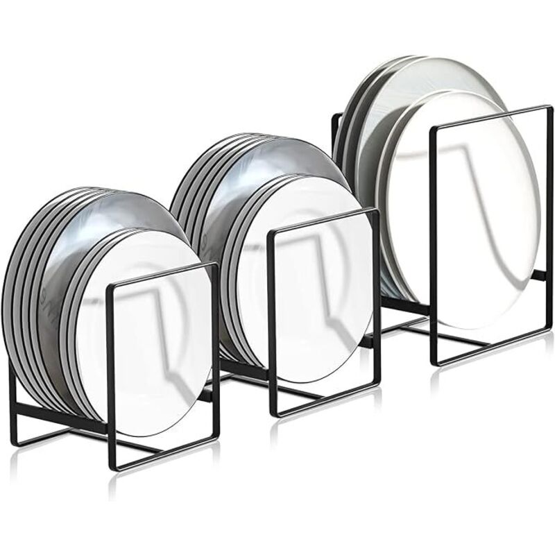3 Pièces Range Couvercle Casserole, Égouttoirs en Métal Multifonctions, pour Armoires de Cuisine, Plaques de Rangement, Vaisselle et Couvercles de
