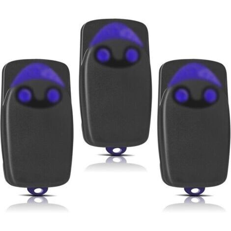 3 Pièces Remplacement pour télécommande NICE, télécommande portail 433,92MHz 2 canaux, compatible avec Flo1r-s, Flo2r-s, Flo4r-s