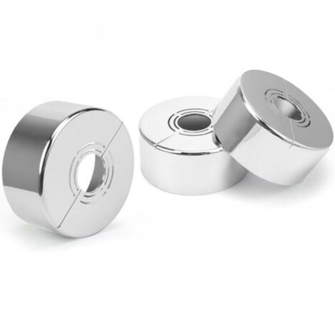3 Pièces Rosace Robinet, Rosace Mitigeur Douche, 3 Tailles en 1, Cache Tuyau Radiateur Convient pour Diamètre de 20MM / 25MM / 33MM, Utilisé pour Décoration de Robinets