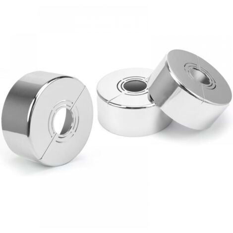 3 Pièces Rosace Robinet, Rosace Mitigeur Douche, 3 Tailles en 1, Cache Tuyau Radiateur Convient pour Diamètre de 20MM / 25MM / 33MM, Utilisé pour Décoration de Robinets