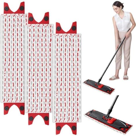 3 Pièces Serpillere Recharge pour Vileda Balai Microfibre Kit, pour Vileda Ultramax Mop 2 en 1 Absorbante Recharge