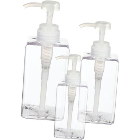 3 pièces Set de Bouteilles Distributeur Pompe Rechargeables Flacons Vides