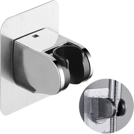3 Pièces Support de douche, Support Pommeau de Douche Universel, Autocollant Support de Pomme de Douche Mural Détachable, Avec à Angle Réglable, Mural Pour Aalle de Bain Hôtel