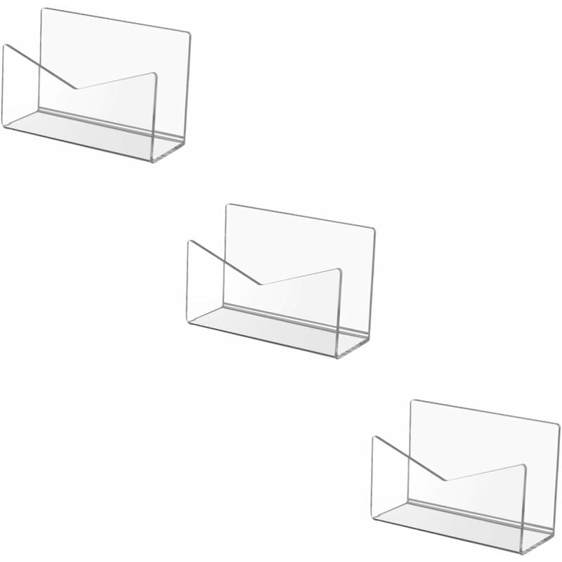 3 pièces support de rangement de lettres organisateur de bureau en acrylique organisateur de fichiers de bureau organisateur de fichiers pour bureau