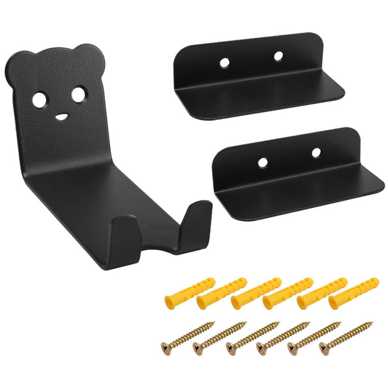 Cyslmuk - 3 Pièces Support de Vélo à Fixer au Mur en Acier,B (Support de Pédalier, Support de roues)