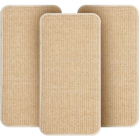 3 Pièces Tapis griffoir pour Chat,50x25cm,Antidérapant Griffoir Chat Canapé,Convient aux Murs et Portes, Canapé, Meubles et Les canapés,Tapis protégé(Couleur Bois) (3 Pièces)