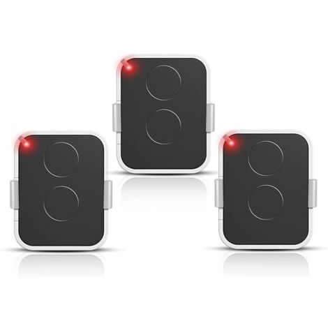 3 Pièces Télécommande Nice 433 MHz Rolling Code, 2 Canaux, Remplacement pour ON1E, ON2E, ON4E, Compatible avec Motorisations Portail et Garage, Portée jusqu’à 200m, Format Porte-clés Compact