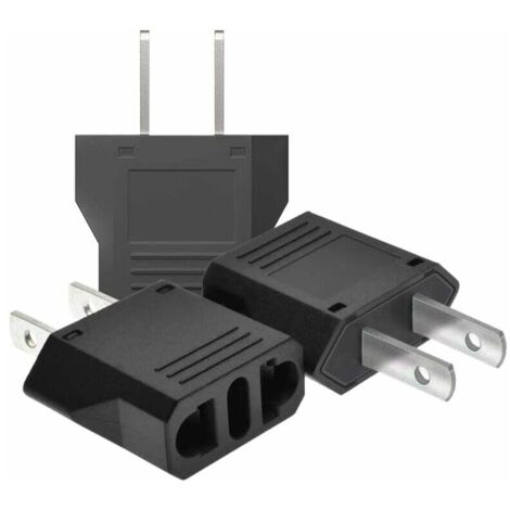 【3 Pieces】 Travel Adapter, France to USA Plug Adapter, USA Plug Adapter, USA Adapter, Canada Plug Adapter, Universal Plug Adapter for America/China/Japan/Canada/Mexico
