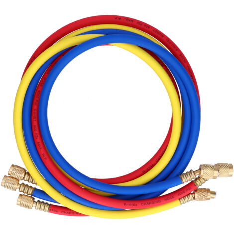 3 Pièces Tuyau de Remplissage de Fluide Frigorigène pour Détection de Fuite R410A, 1,5m, CT360RYBH