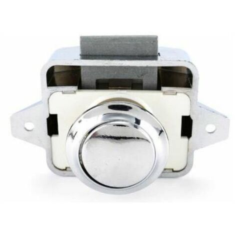 3 pièces,Bouton poussoir Loquet - sans clé Serrure de meuble,Argent