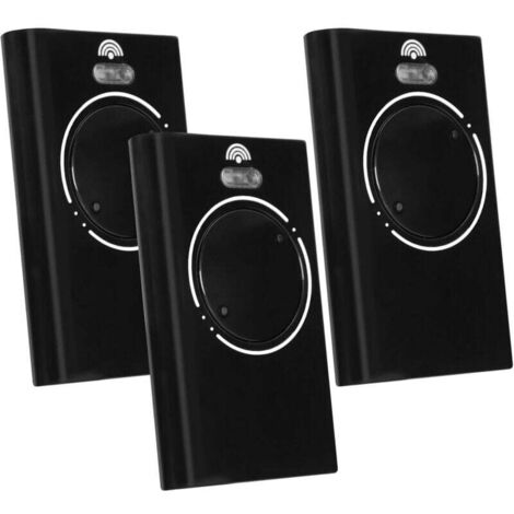 3 PiècesTelecommande Porte de Émetteur de Garage 868MHz,Telecommande Portail 2 Canaux Compatible avec XT4 868 SLH LR, XT4 868 SLH, XT2 868 SLH LR, XT2 868 SLH（Black）