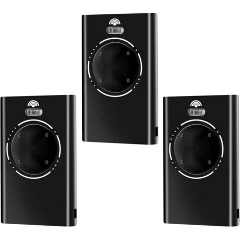 REDROAD 3 PiècesTelecommande Porte de Émetteur de Garage 868MHz,Telecommande Portail 4 Canaux Compatible avec XT4 868 SLH LR, XT4 868 SLH, XT2 868 SLH LR, XT2 868 SLH（Black）