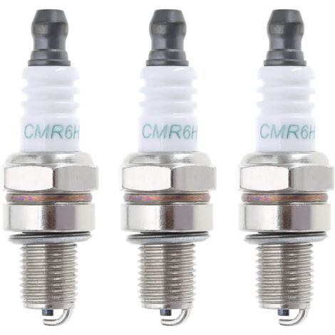 3 Piezas Bujías CMR6H Compatible con Stihl FS90 FS100 FS110 FS90R FS100R FS110R Piezas de Repuesto para Recortadora Accesorios de Herramientas de Jardín
