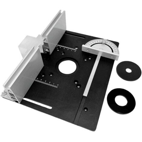3 piezas de placa de inserción de mesa de enrutador de aleación de aluminio para fresadora de madera, tablero abatible, máquina de recorte, herramienta auxiliar de grabado, bancos de carpintería (tabl