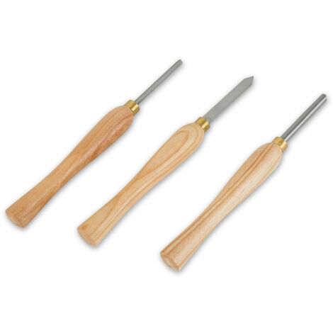 3 piezas Talla de madera Gubias torno cuchillo de cincel Conjunto de herramientas de mano carpintería