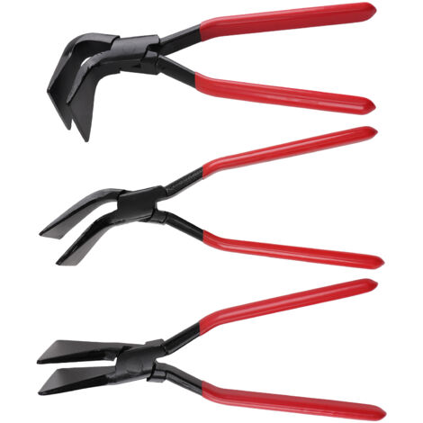 3 Pinces Plieuses Acier Droite 45° 90° for Tôle Metal Zinc Plomb 28cm 6cm