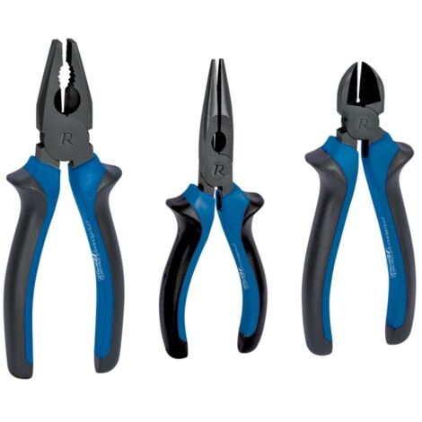 3 pinze in acciaio al carbonio con impugnatura ergonomica antiscivolo