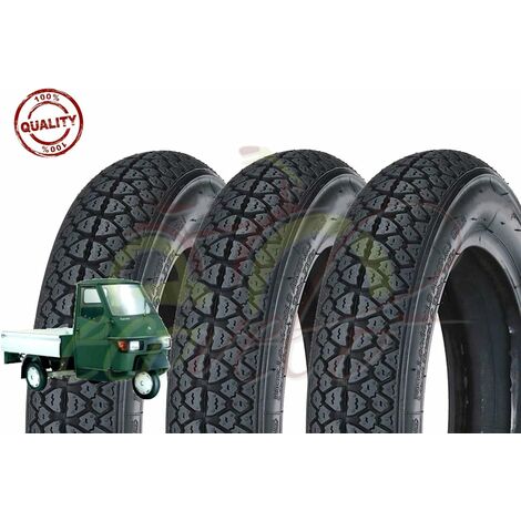 3 Pneumatici 100/90-10 per Piaggio Ape Scooter Vespa VESPONE 61L GOMME COPERTONI Disegno M I C H E L I N Union
