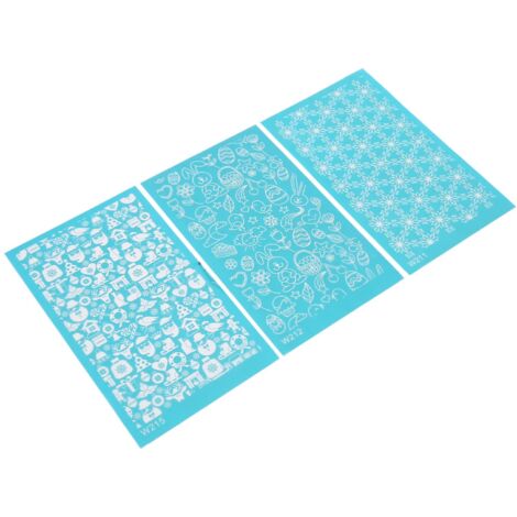 3 pochoirs réutilisables en soie pour argile polymère, scrapbooking, personnalisation textile et DIY (réf. 211, 212, 215)