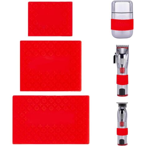 3 poignée de Tondeuse Antidérapante Housse Protection en Silicone pour Barbier Bandes Professionnelles Pinces à Cheveux Résistantes la Chaleur -