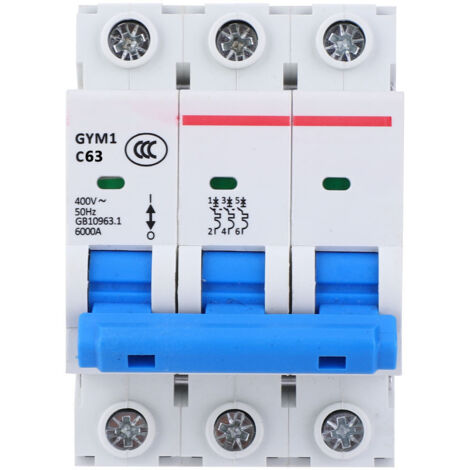 3-poliger 400V 63A IP20-Leistungsschalter - Schutz für industrielle und häusliche elektrische Stromkreise