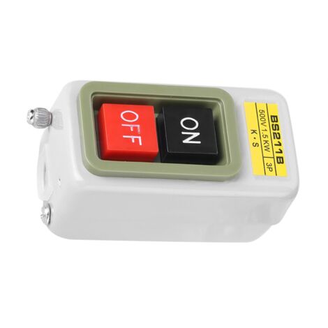 3-poliger Ein/Aus-Drucktaster mit Selbstverriegelung, 220 V/380 V AC, BS211B