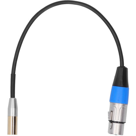 3-poliges Mini-Stecker-auf-XLR-Buchse-Audiokabel, Gehäuse aus Zinklegierung, Kupfermantel, 30 cm