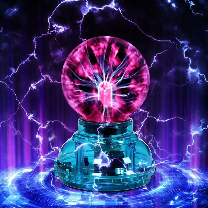 Image of Goeco - 3 pollici Plasma Ball Magical Gift Toys Touch Ball usb Touch Ball Toys Crystal Lightning Ball Sphere per i bambini regali