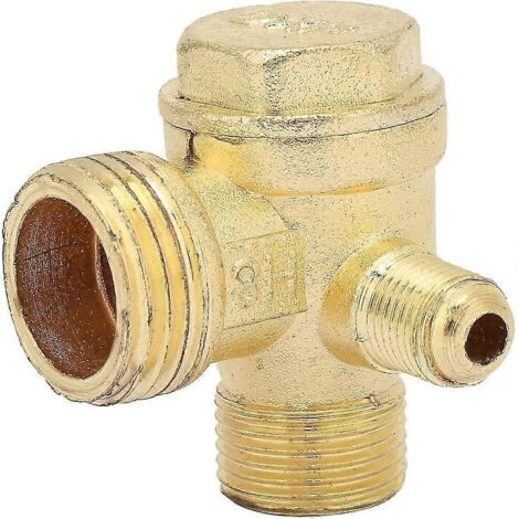 3 Port Brass Male Threaded Air Compressor Check Valve, Check Thread, 3 Way Spare Parts