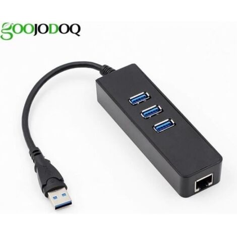 3 Port Usb 3.0 Hub 10-100-1000 Mbps Gigabit Ethernet Adaptateur À Rj45 Lan Réseau Carte Pour Windows Macos Ordinateur Portable 82