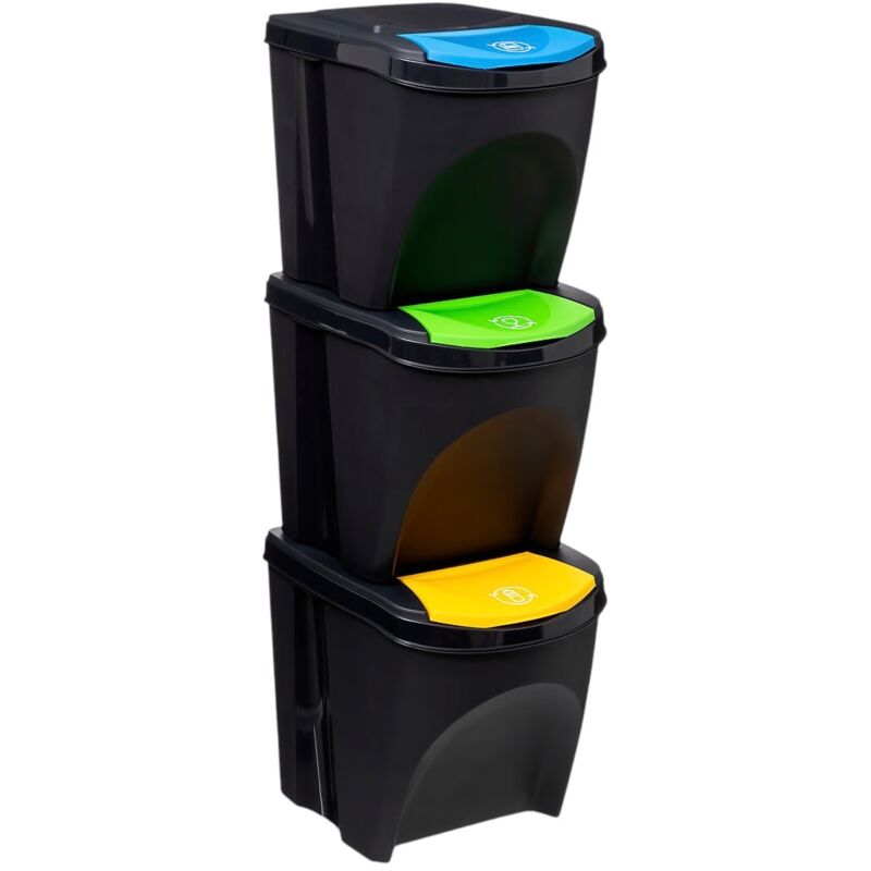 3 Poubelles de tri selectif