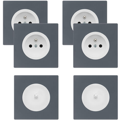 3 prises 2P+T blanc glossy DOM avec plaque triple blanc – Solution fonctionnelle et design pour vos espaces modernes - FONTINI