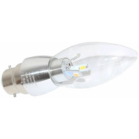 3 Prong LED Candle Light Bulb - B22 - Dimmable